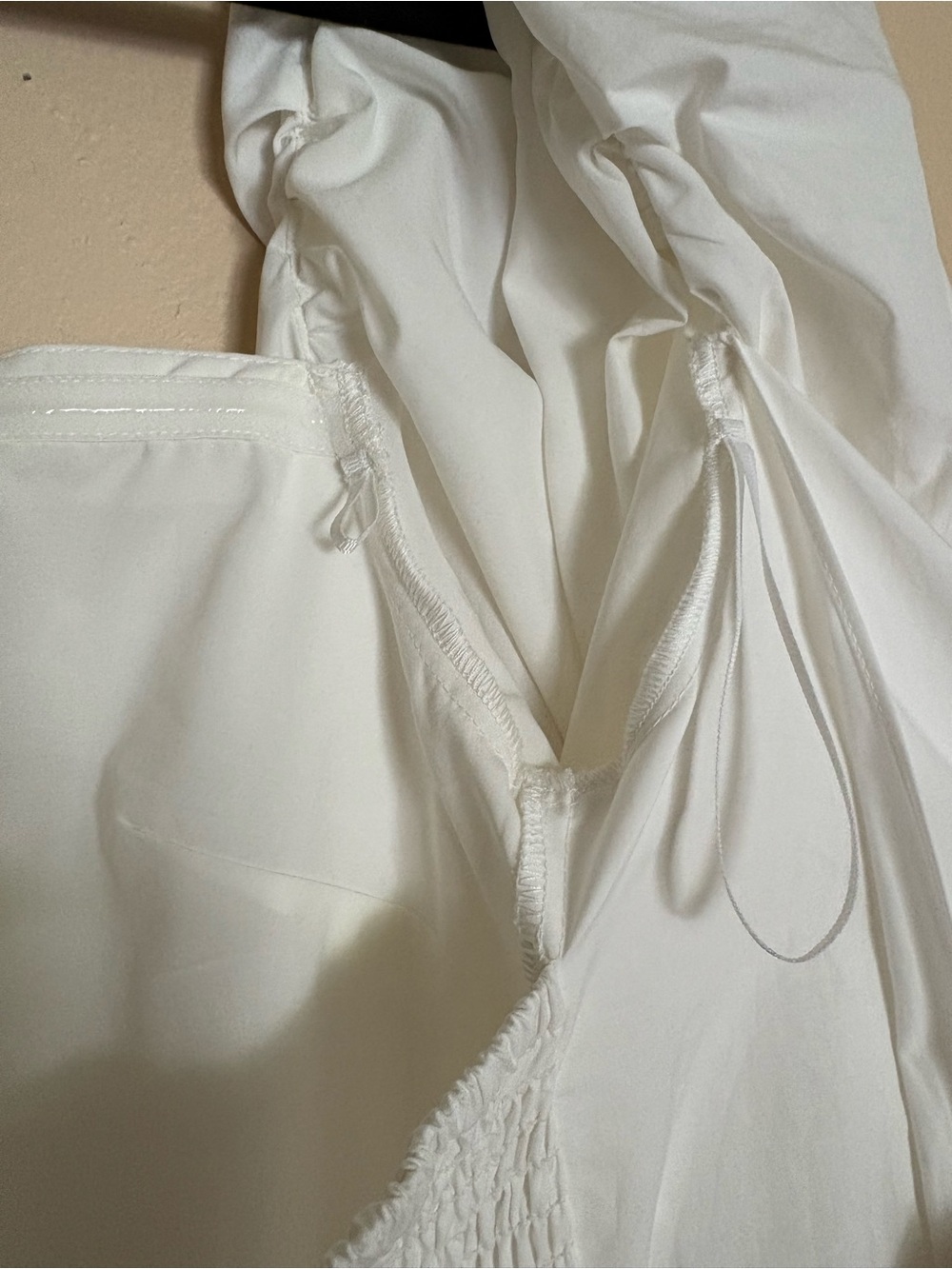 Free People x Mare Mare Bella White Puff Sleeve Bow Mini Dress XS NWT - Picture 11 of 16